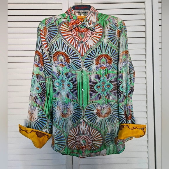 Robert Graham silk long sleeve shirt - Picture 1 of 6